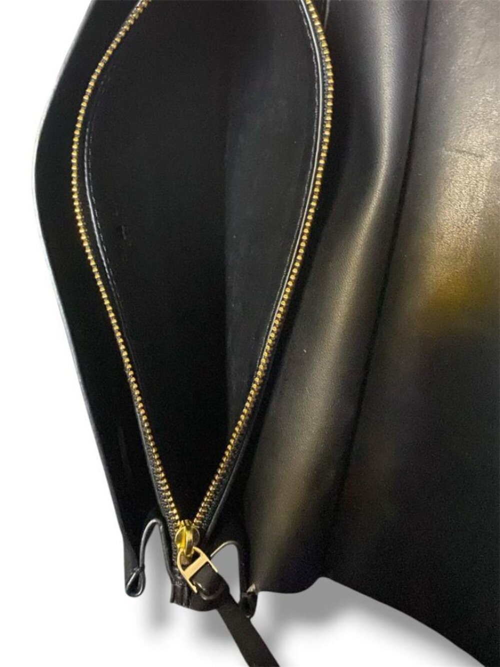 VINTAGE - Tory Burch Mini Block-T Leather Satchel Black 2-Way Shoulder Handbag - Picture 2 of 4
